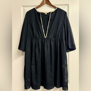 Burberry Check-trim Voile Coverup, size Medium